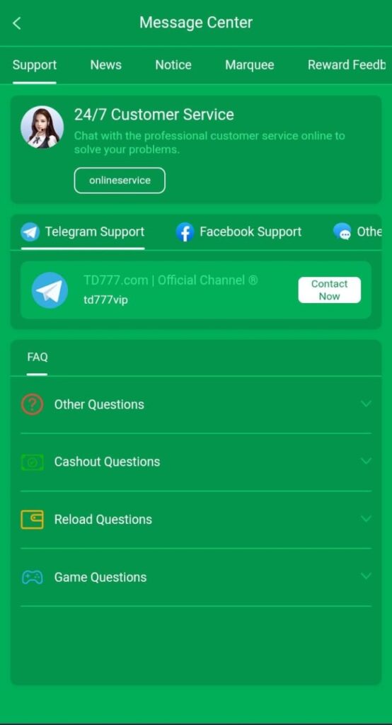 TD777 Game Support Team