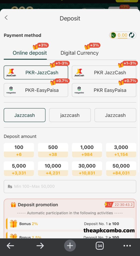 S92 Bet Game Deposit
