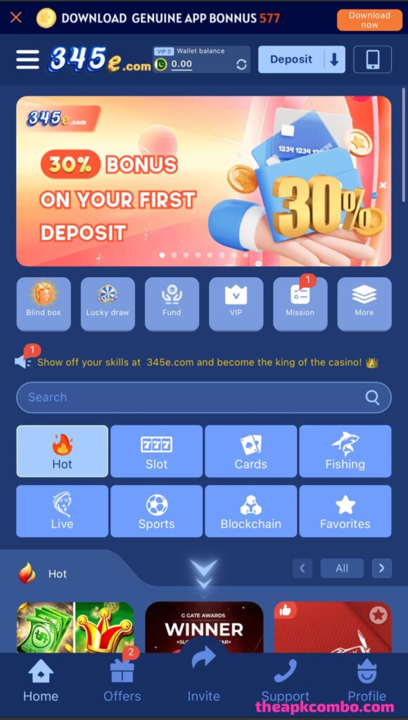 345E Game interface screenshot