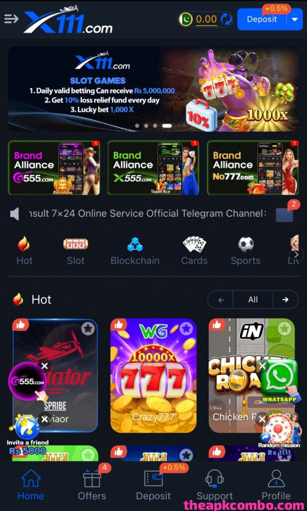 X111 Game interface screenshot