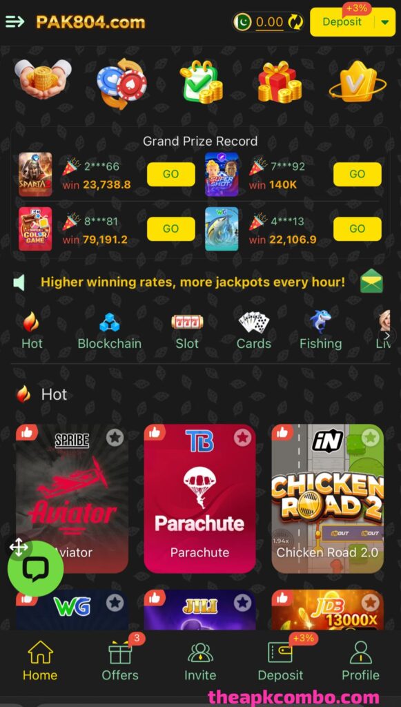 pak804 Game interface screen shot